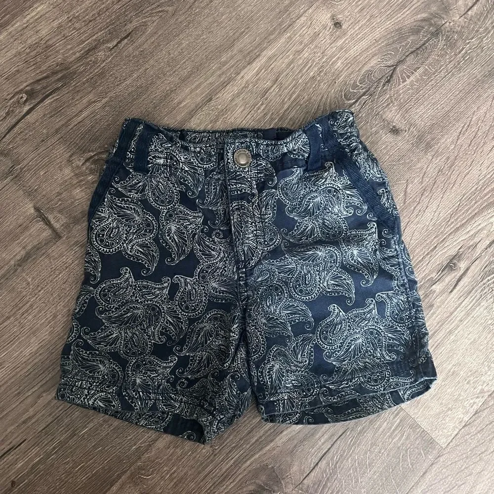 Genuine Kids from OshKosh Boys' Dressy Blue Chino Paisley Shorts size 2 T